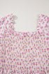 Enchanted Garden Floral Print Smocked Puff Sleeve Maxi Dress